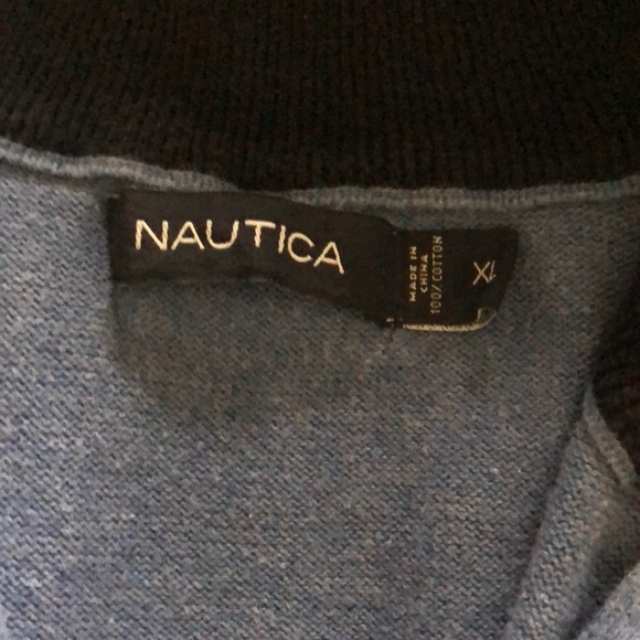 Nautical Half Zip Pullover sweater - Picture 2 of 4